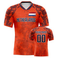 Custom Netherlands orange soccer jersey V-neck fan design